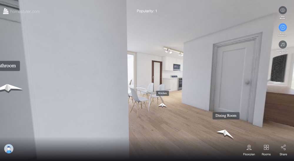 A view of the homestyler virtual tour